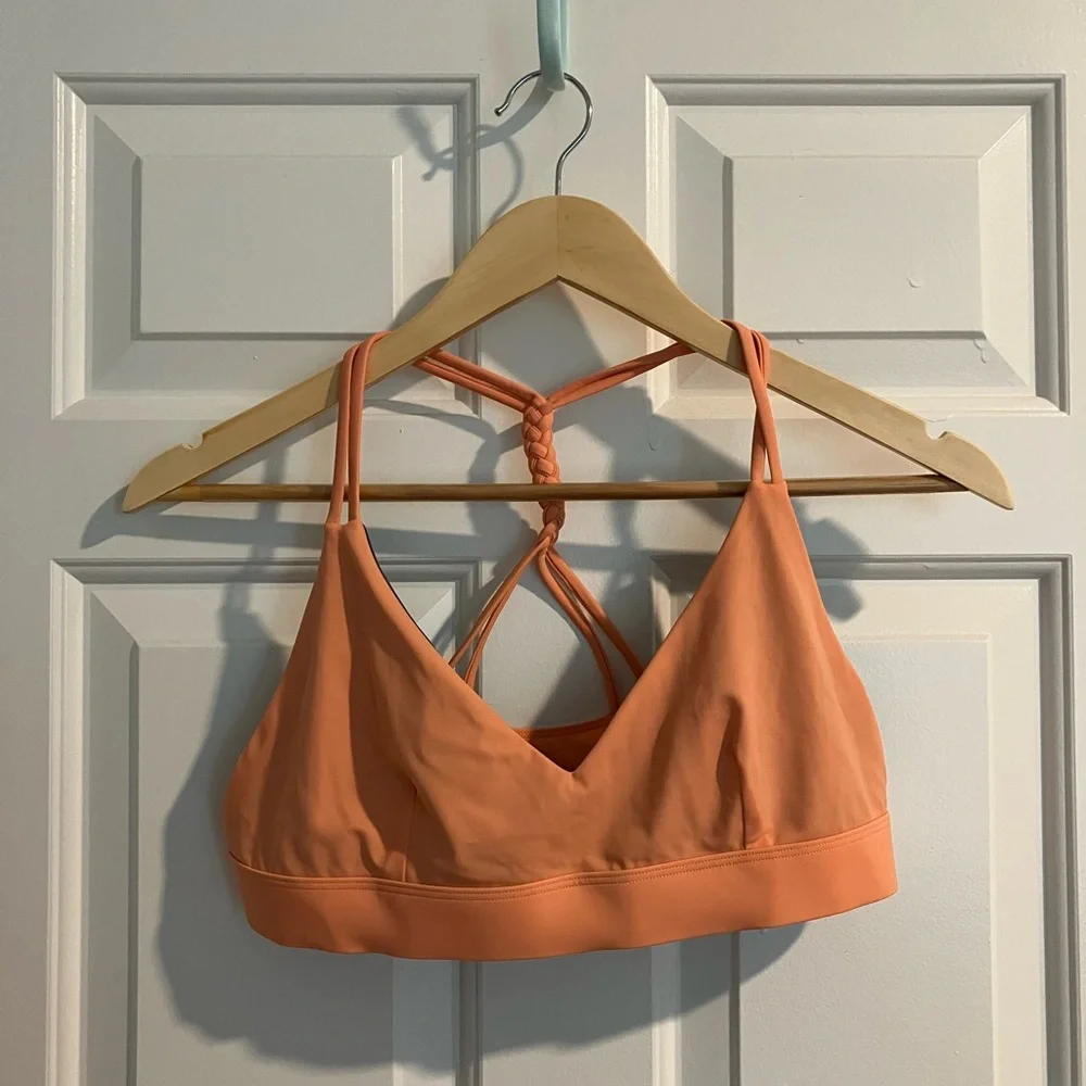 Jolyn Sunset Desert Flower Orange Bikini Top Y Back Braided
